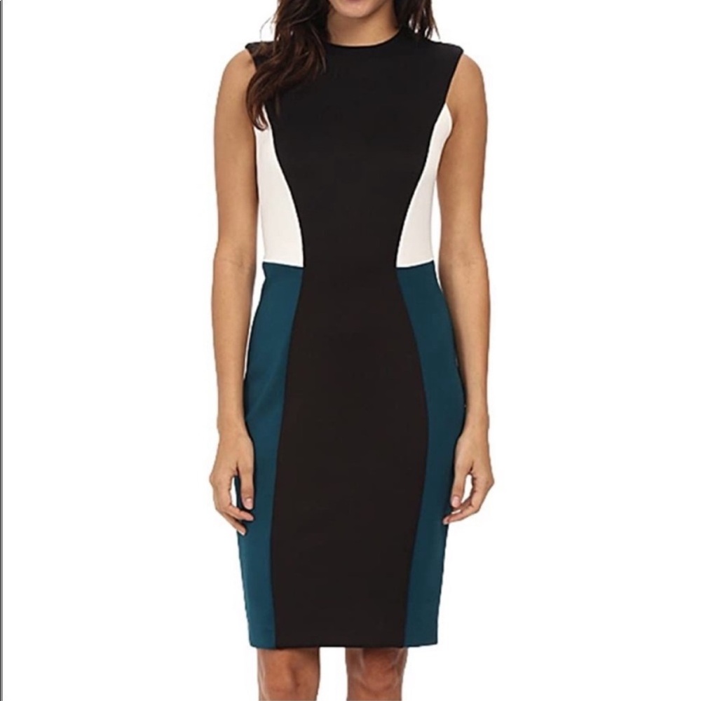 Calvin Klein colorblock scuba dress